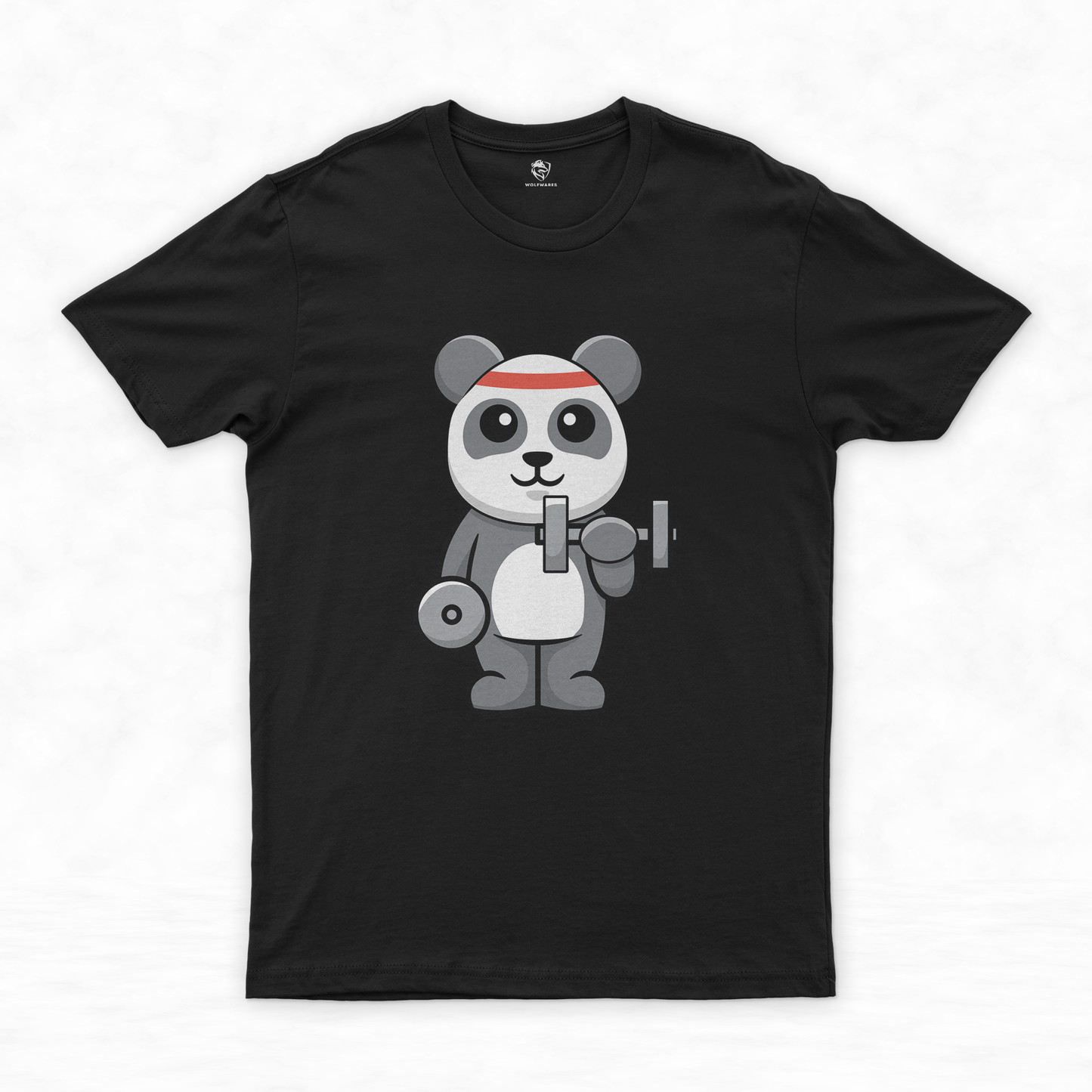 Get Your Giggle On: Panda Graphic Workout Tee for Fitness Fun