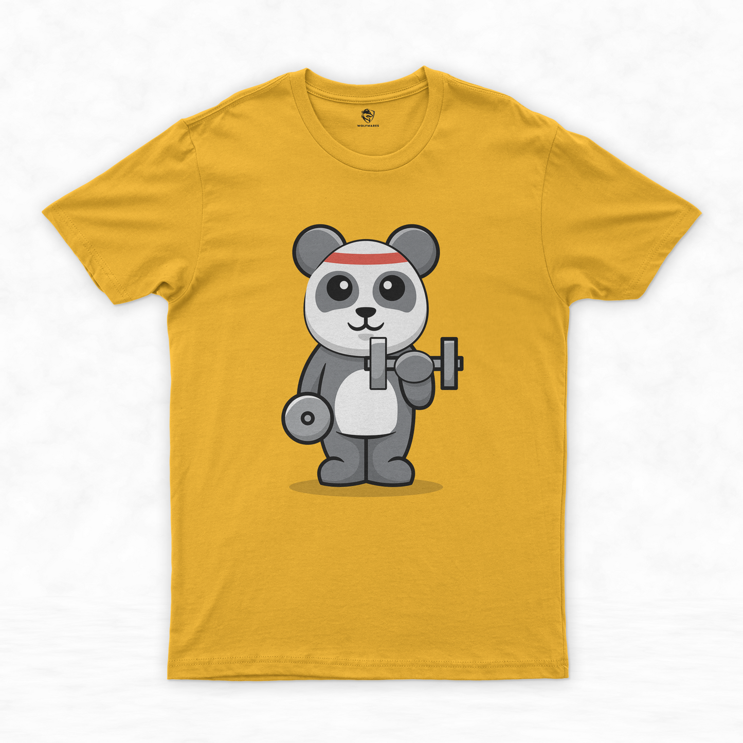 Get Your Giggle On: Panda Graphic Workout Tee for Fitness Fun