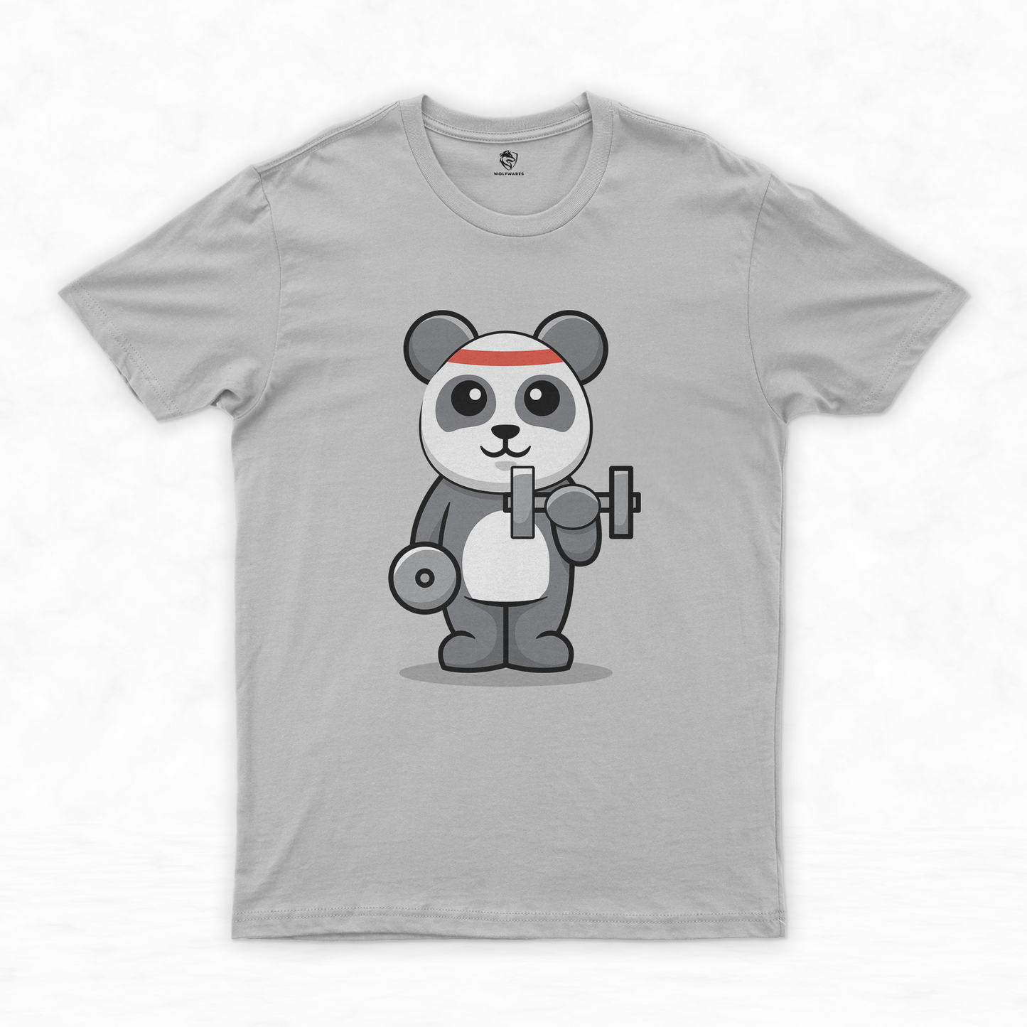 Get Your Giggle On: Panda Graphic Workout Tee for Fitness Fun