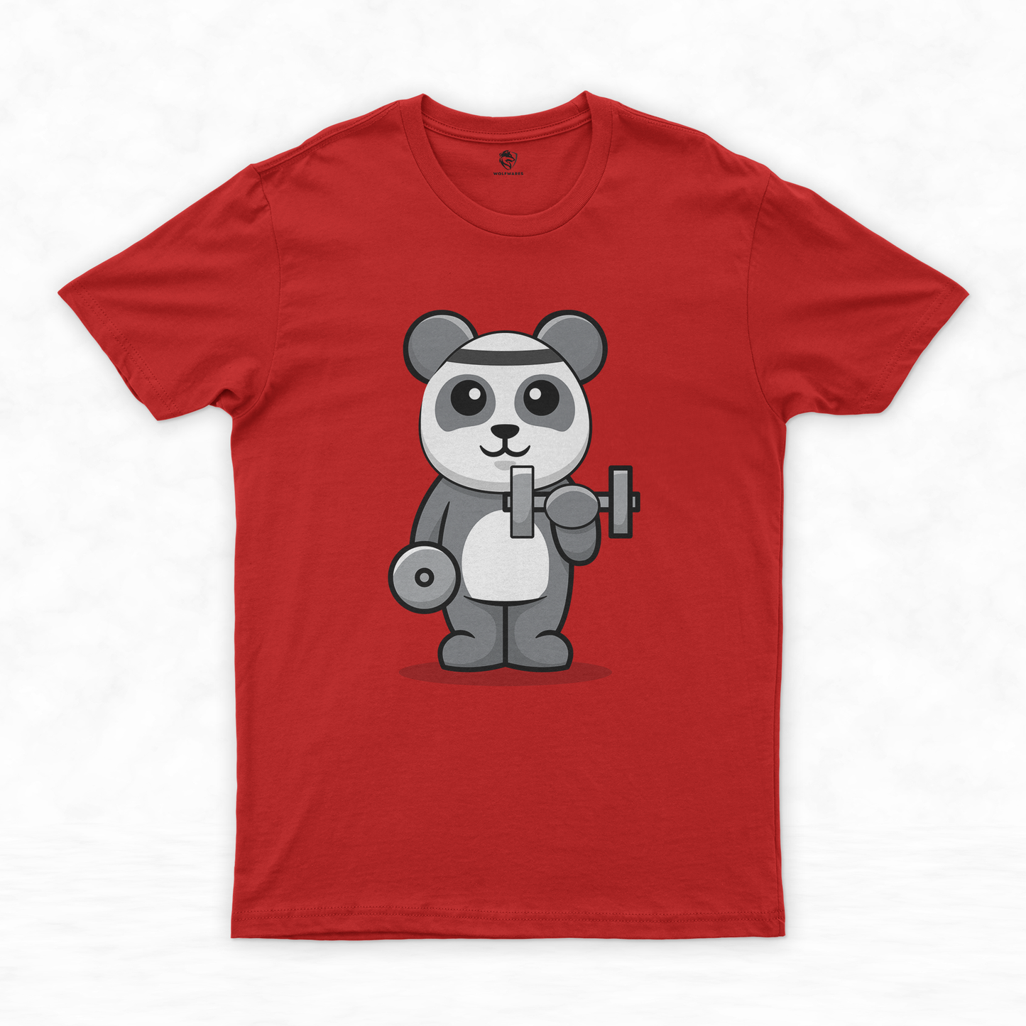 Get Your Giggle On: Panda Graphic Workout Tee for Fitness Fun