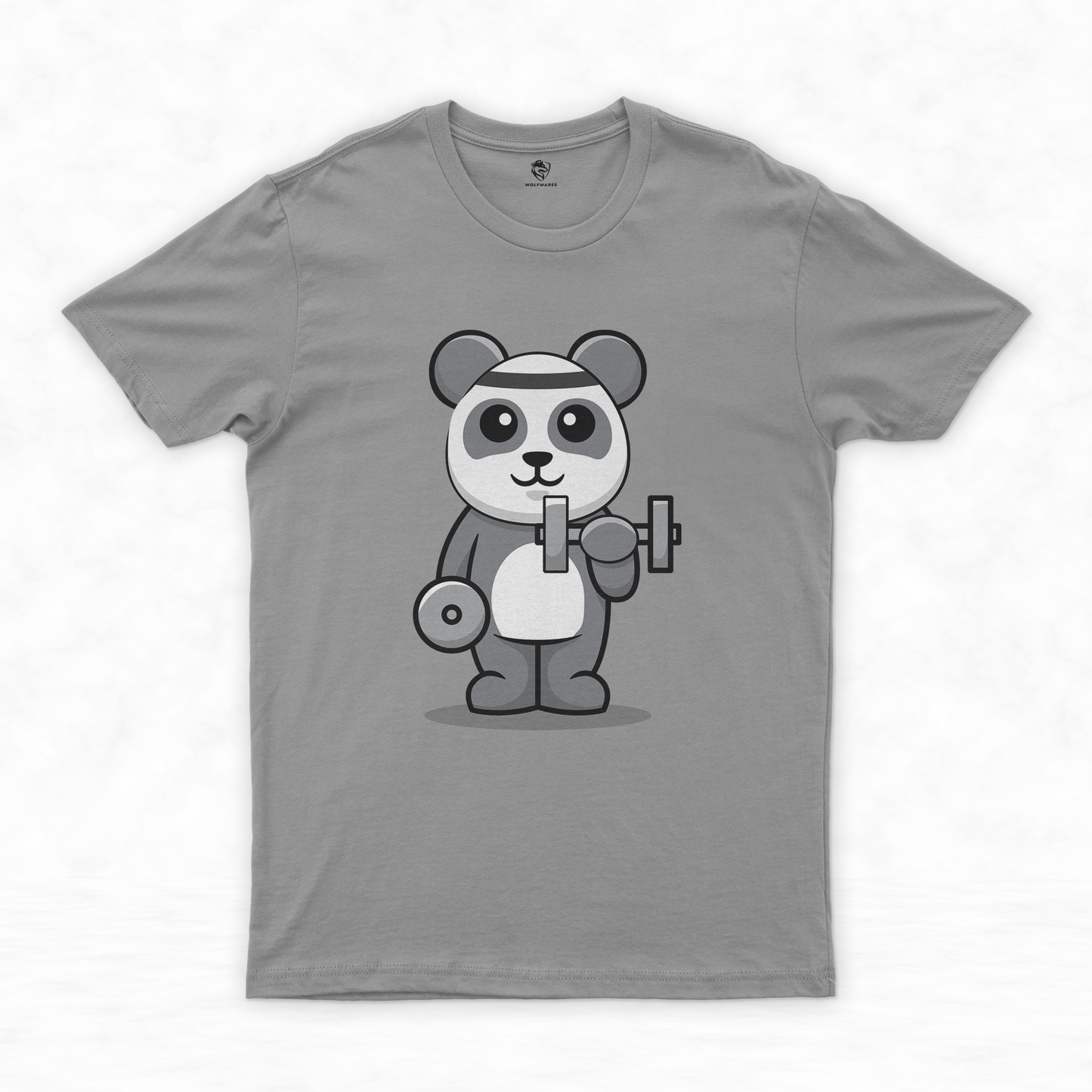 Get Your Giggle On: Panda Graphic Workout Tee for Fitness Fun