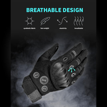 Prospeed Tactical Gloves – Hard Knuckle Shooting & Motorcycle Gloves with Leather Palm