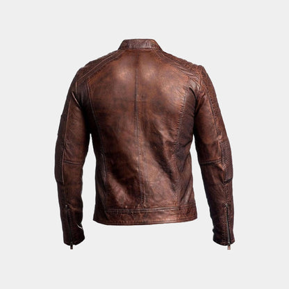 Prospeed Men’s Vintage Lambskin Leather Biker Jacket