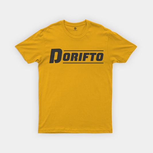 Retro Sophistication: Vintage Black Tee | Dorifto & Clean Design T-shirt