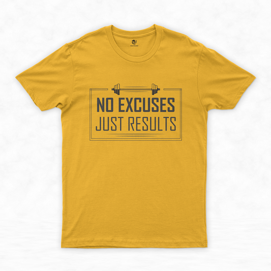 No Excuses, Just Results: Hilarious Gym Training Shirt
